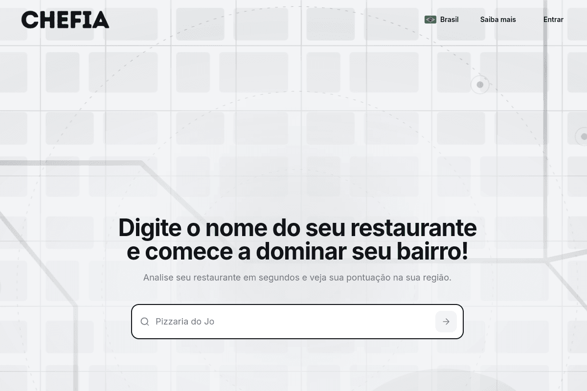 Site do fornecedor de Chefia