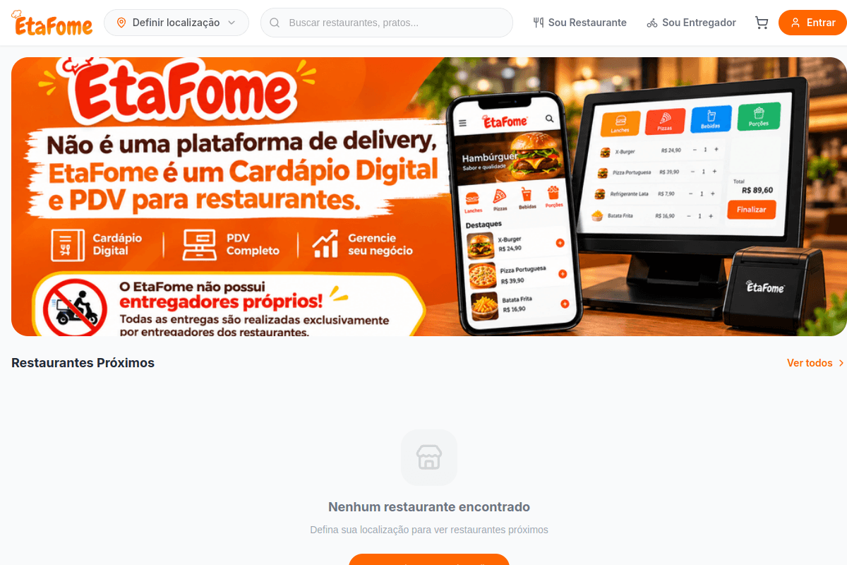 Site do fornecedor de EtaFome