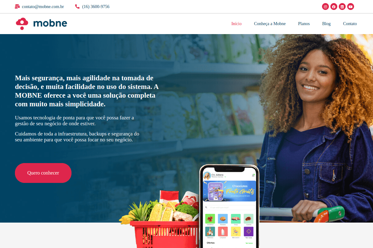Site do fornecedor de Mobne