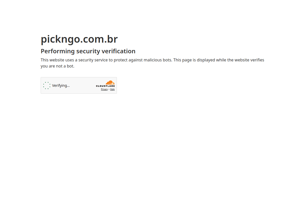 Site do fornecedor de Pick n Go