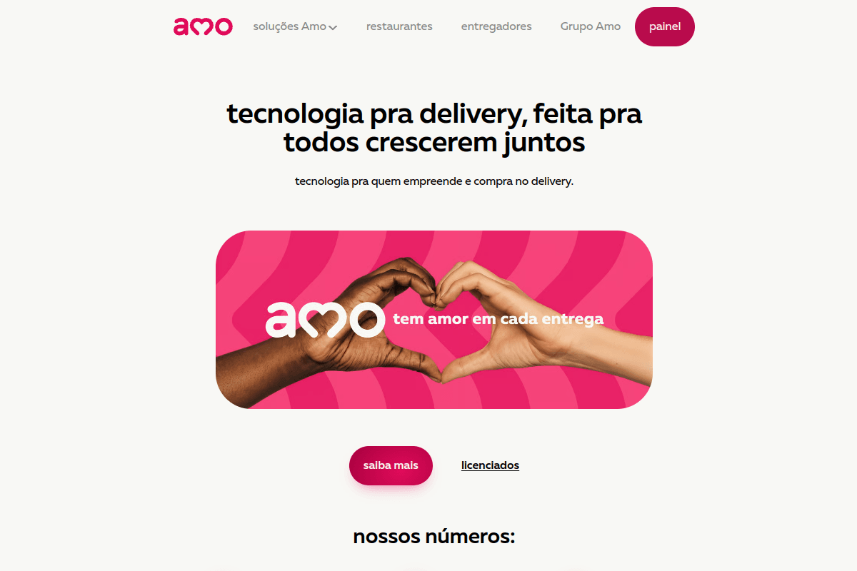 Site do fornecedor de Amo