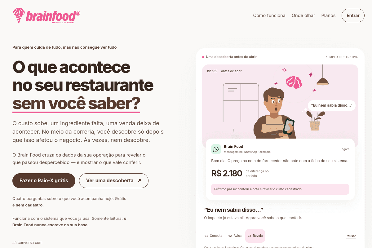 Site do fornecedor de Brain Food