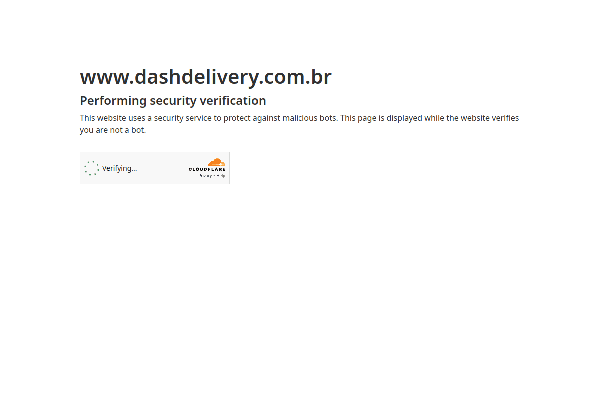 Site do fornecedor de Dash Delivery