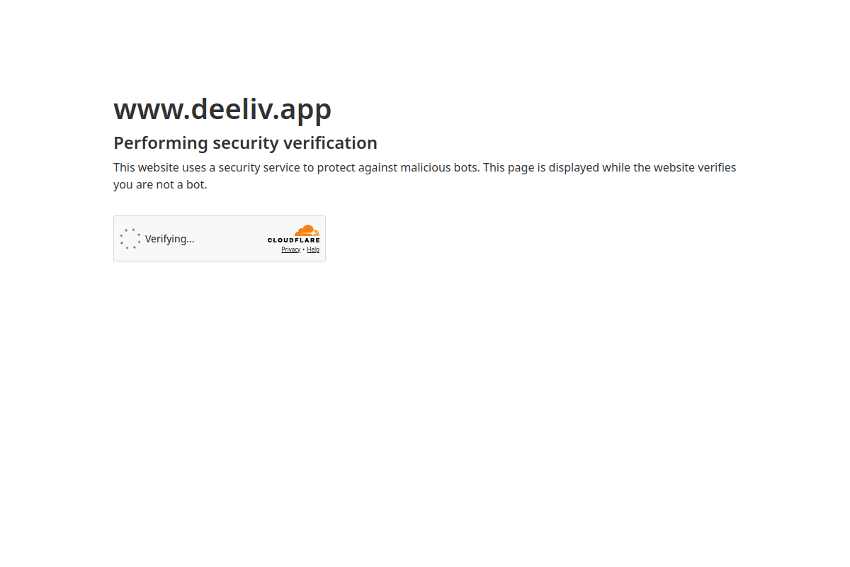 Site do fornecedor de Deeliv