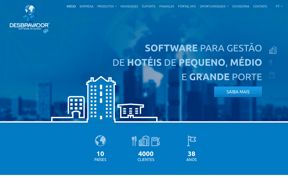 Site do fornecedor de Desbravador