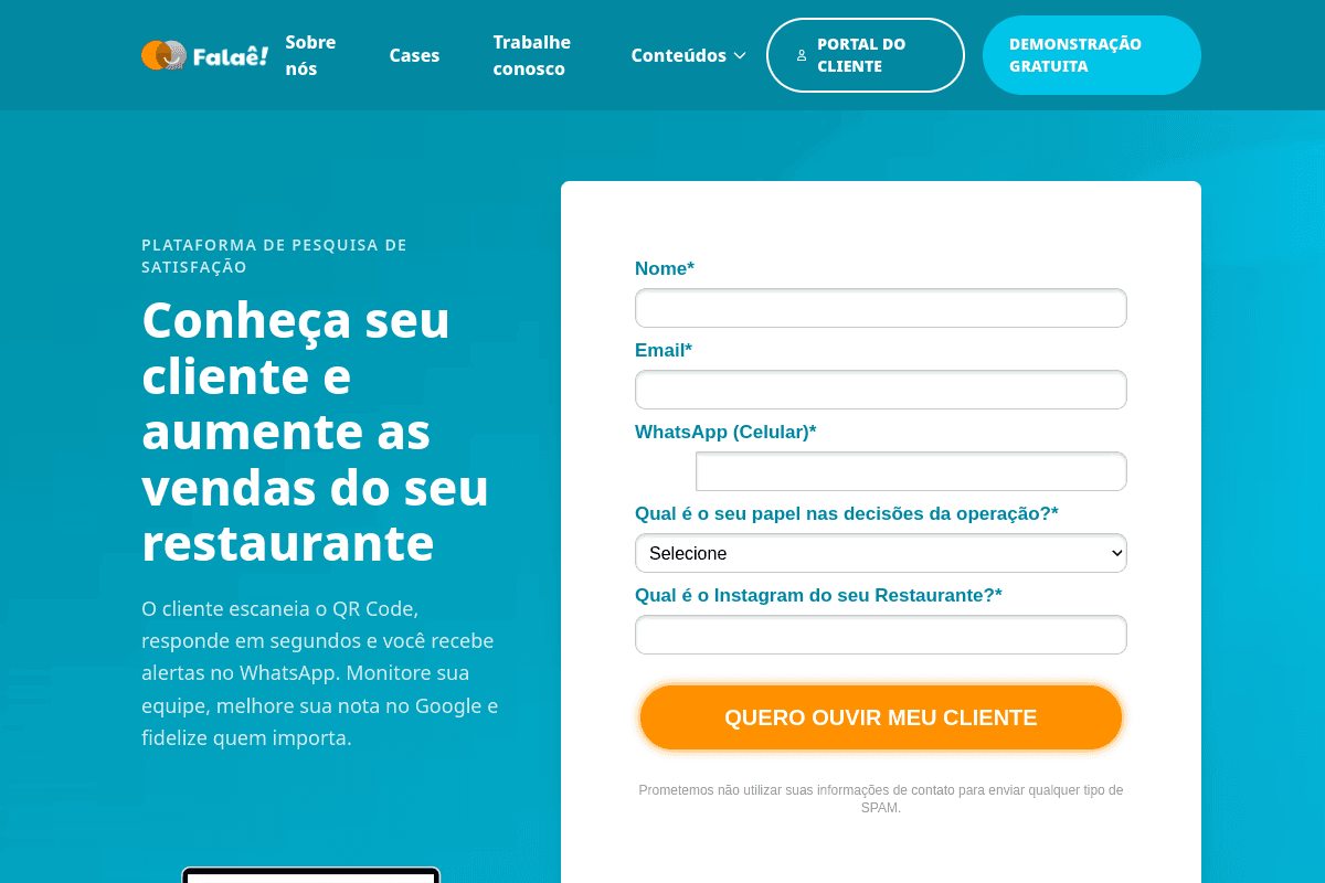 Site do fornecedor de Falaê