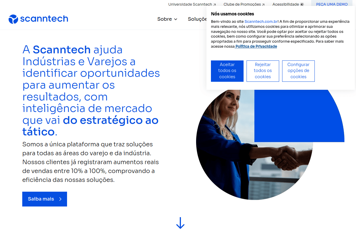 Site do fornecedor de Scanntech